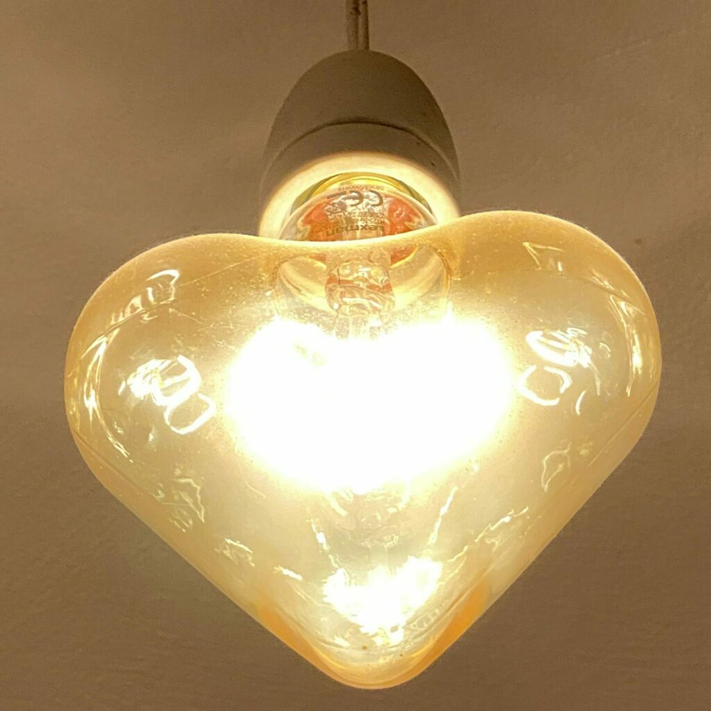 Heart light with love-filled ideas